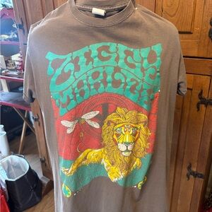 Brown Graphic T-Shirt with Lion Design
